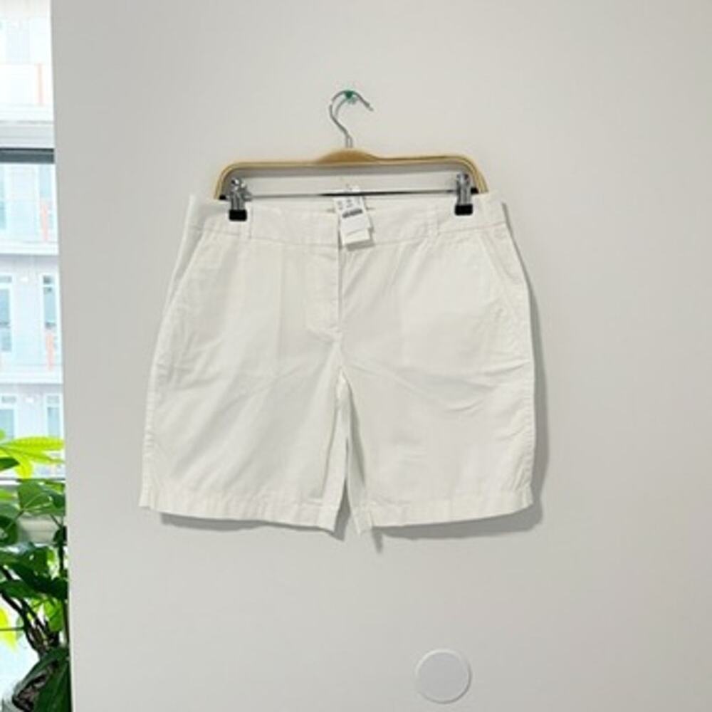 NEW J. Crew White Broken In Chino Shorts Size 8